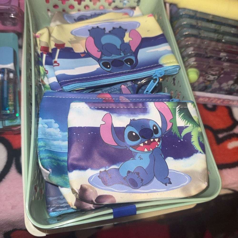 Blue Cartoon Character Kids Pouch